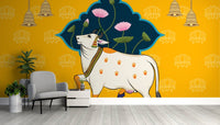Sacred Cow Pichwai Art Wallpaper
