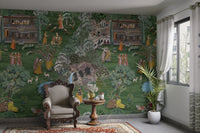 Divine Radha Krishna mural wallpaper

