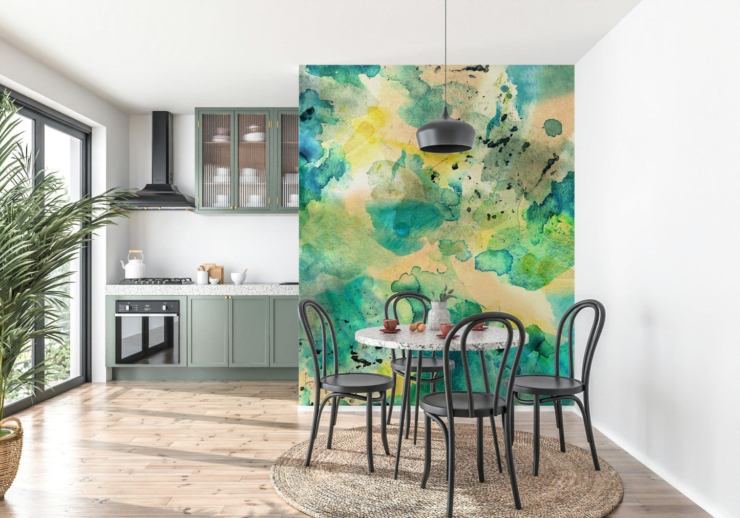 A classic ocean theme wallpaper for walls.