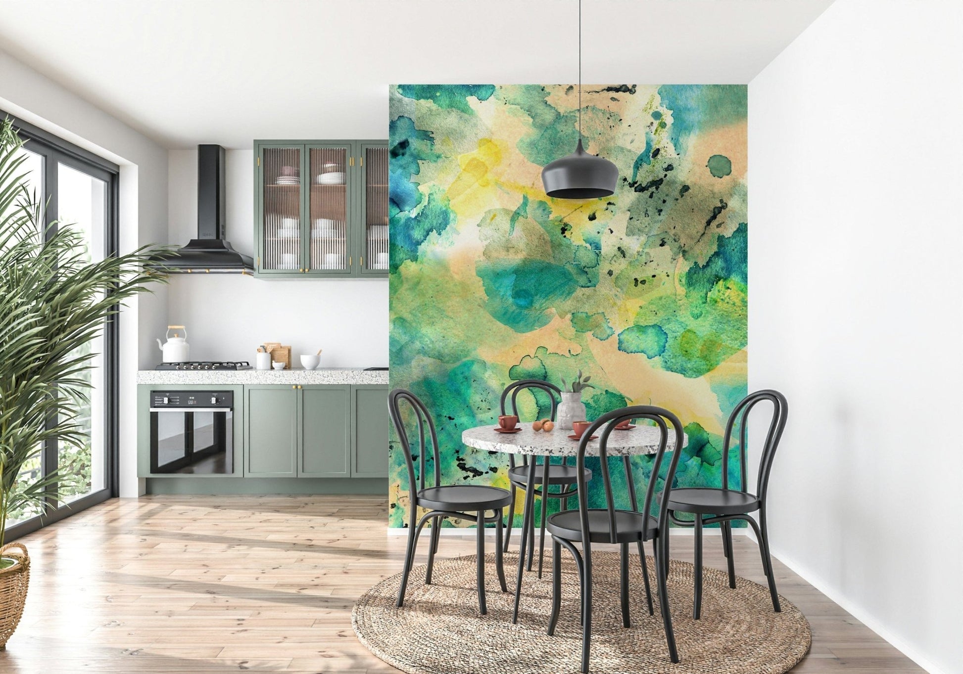 A classic ocean theme wallpaper for walls.