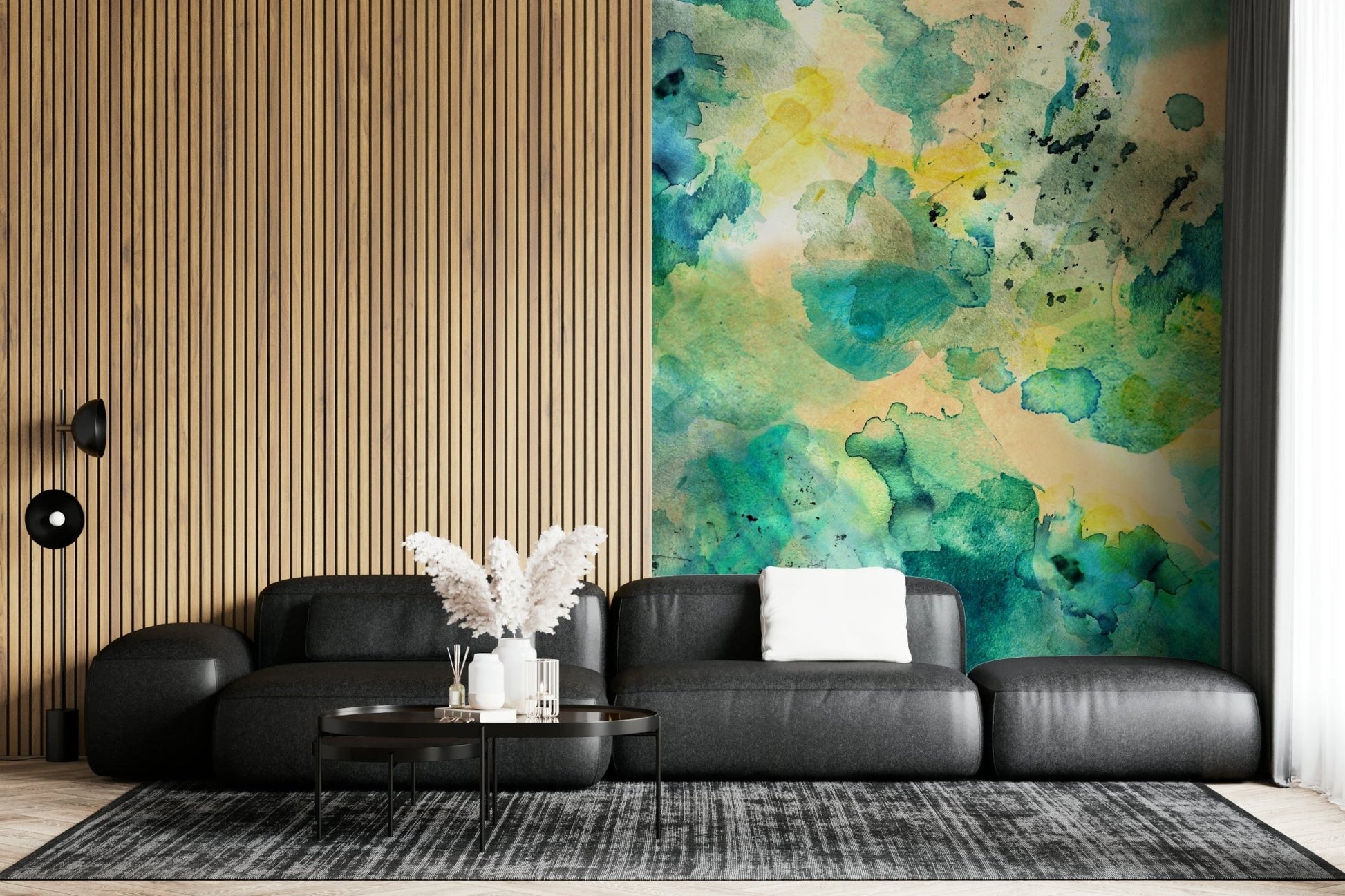 A serene underwater view wall mural for nautical decor.