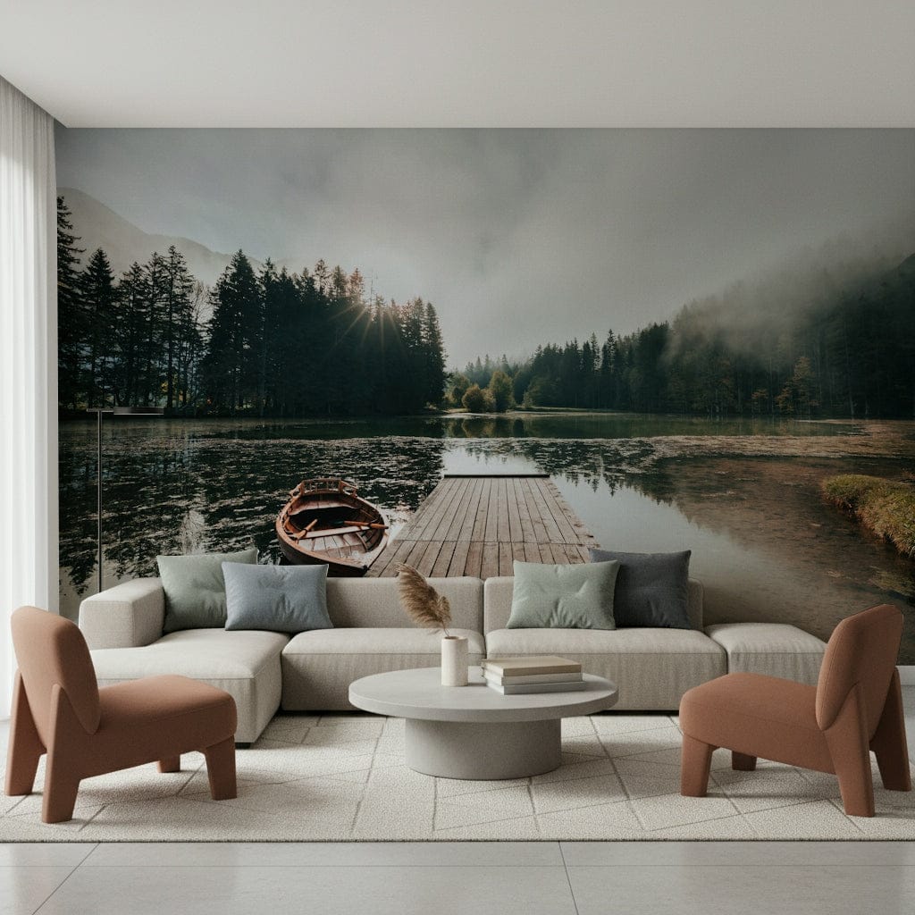 A serene flowing design wall mural for your decor.