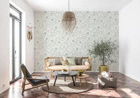 Living room calms under this hand-drawn floral wallpaperGD9562