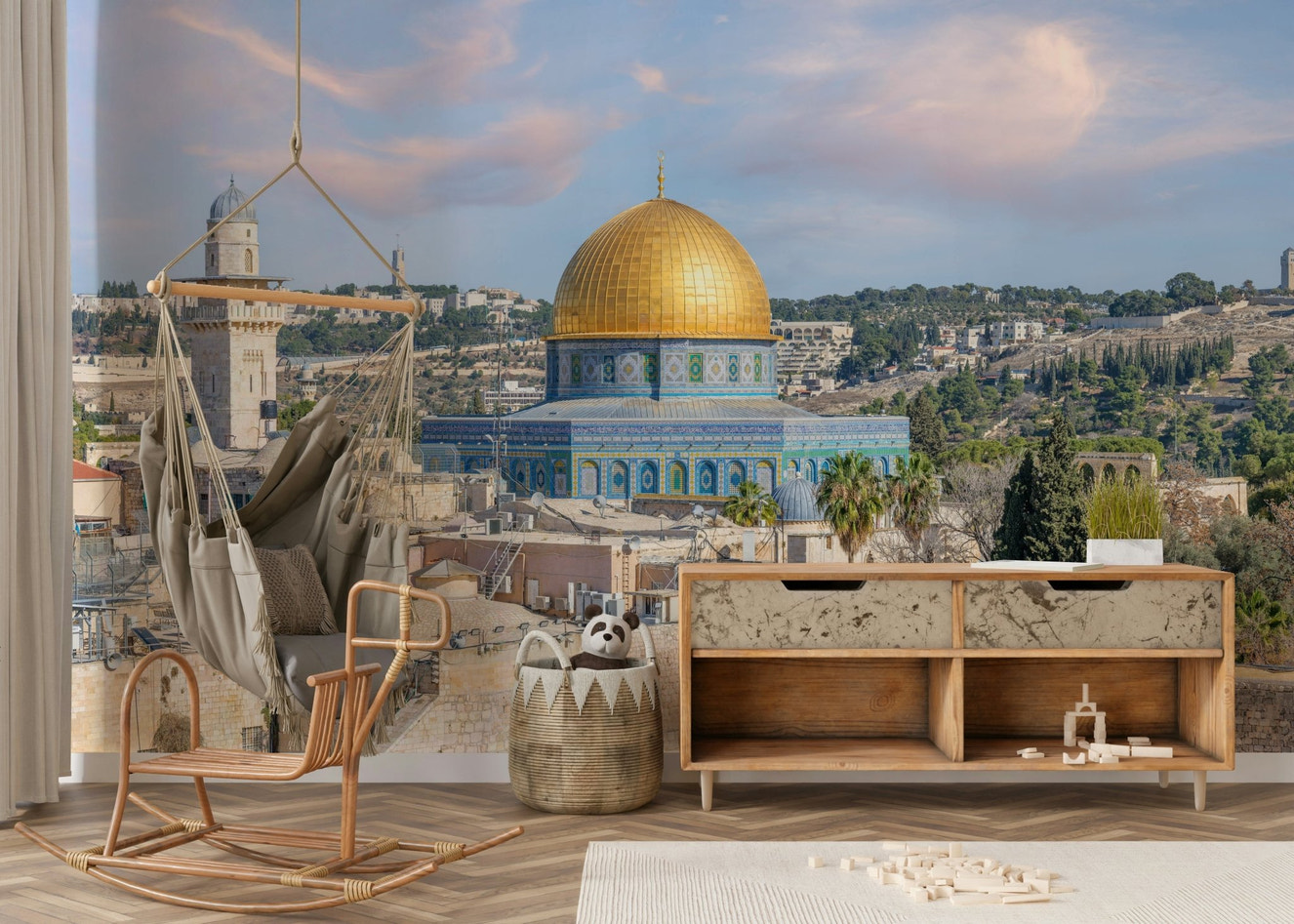 Dome of the Rock cityscape wall mural

