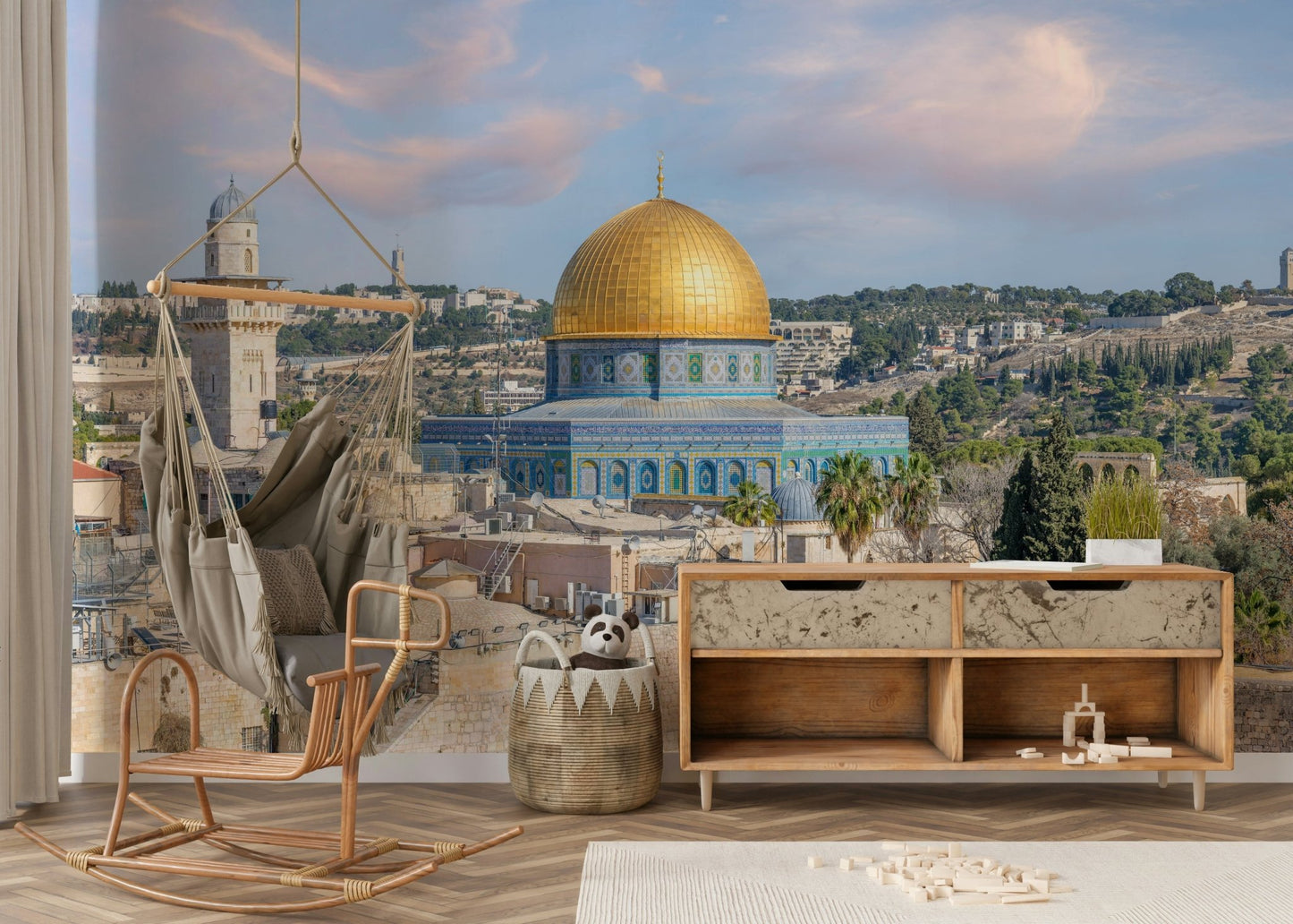 Dome of the Rock cityscape wall mural

