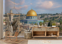 Dome of the Rock cityscape wall mural

