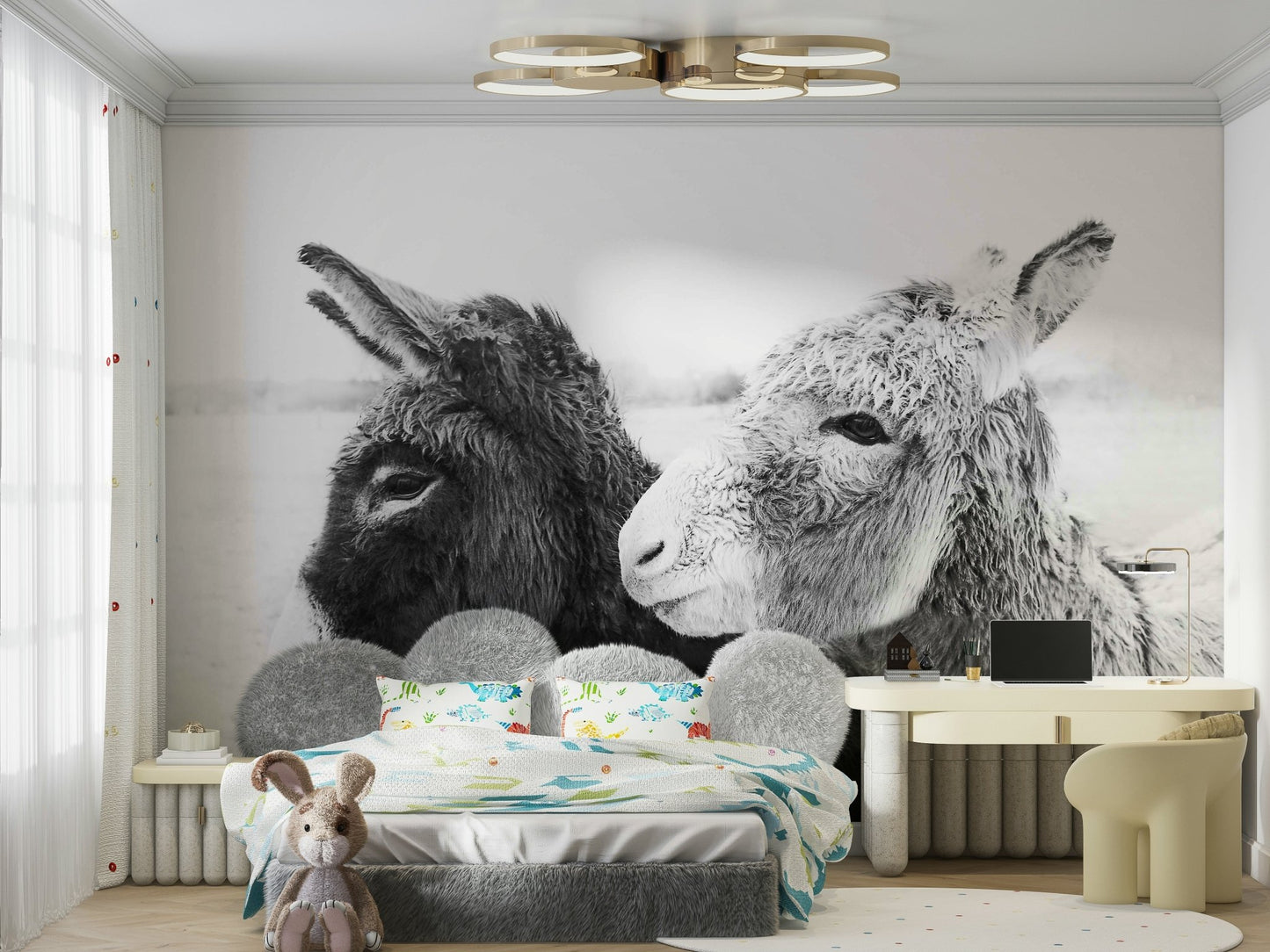 High-resolution image of donkeys.

