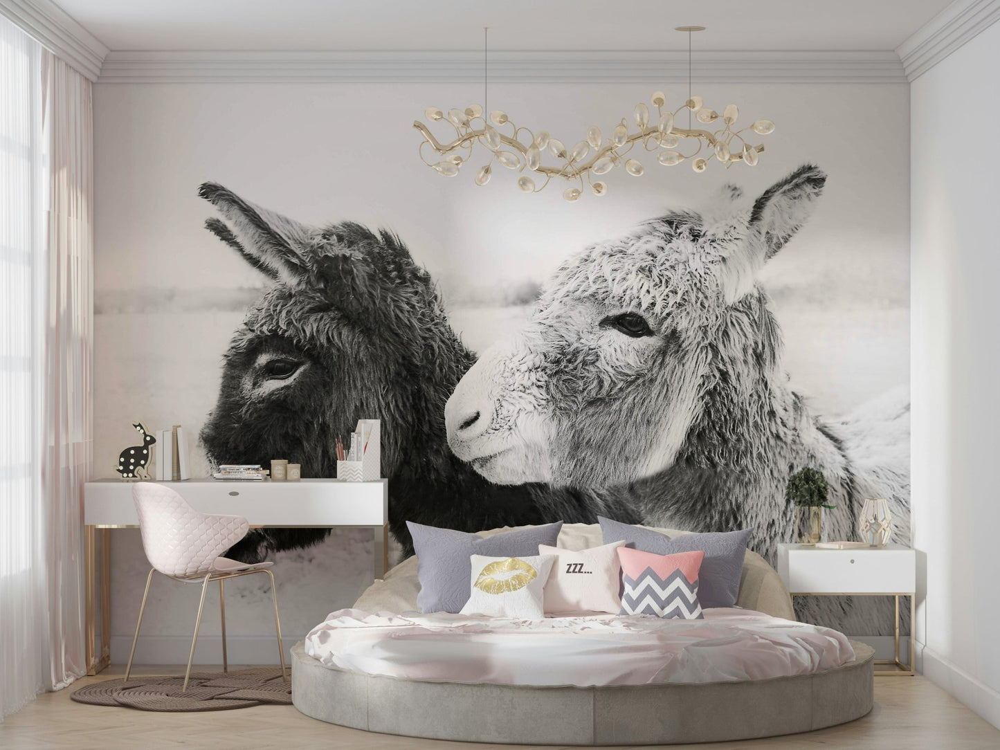 Wall decor evoking happiness and a love for animals.

