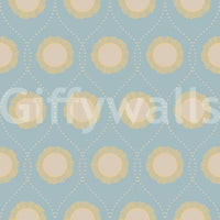 Contemporary geometric design of the Dotted Diamonds Wallpaper.