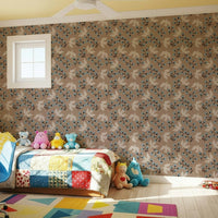Bohemian Dove & Berry Delight wall covering, a chic avian print., GD6994