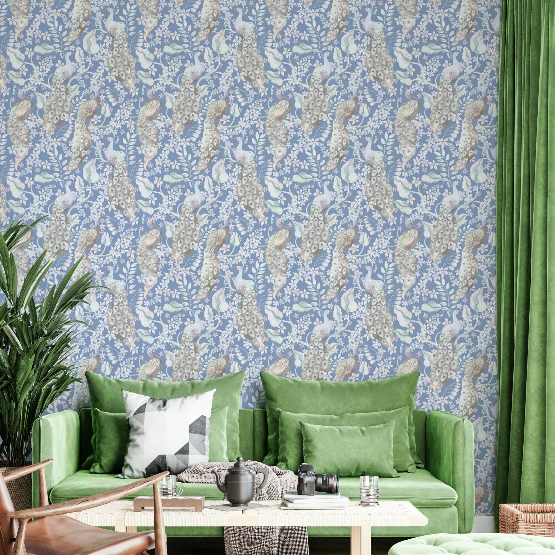 Bohemian style tropical wallpaper pattern

