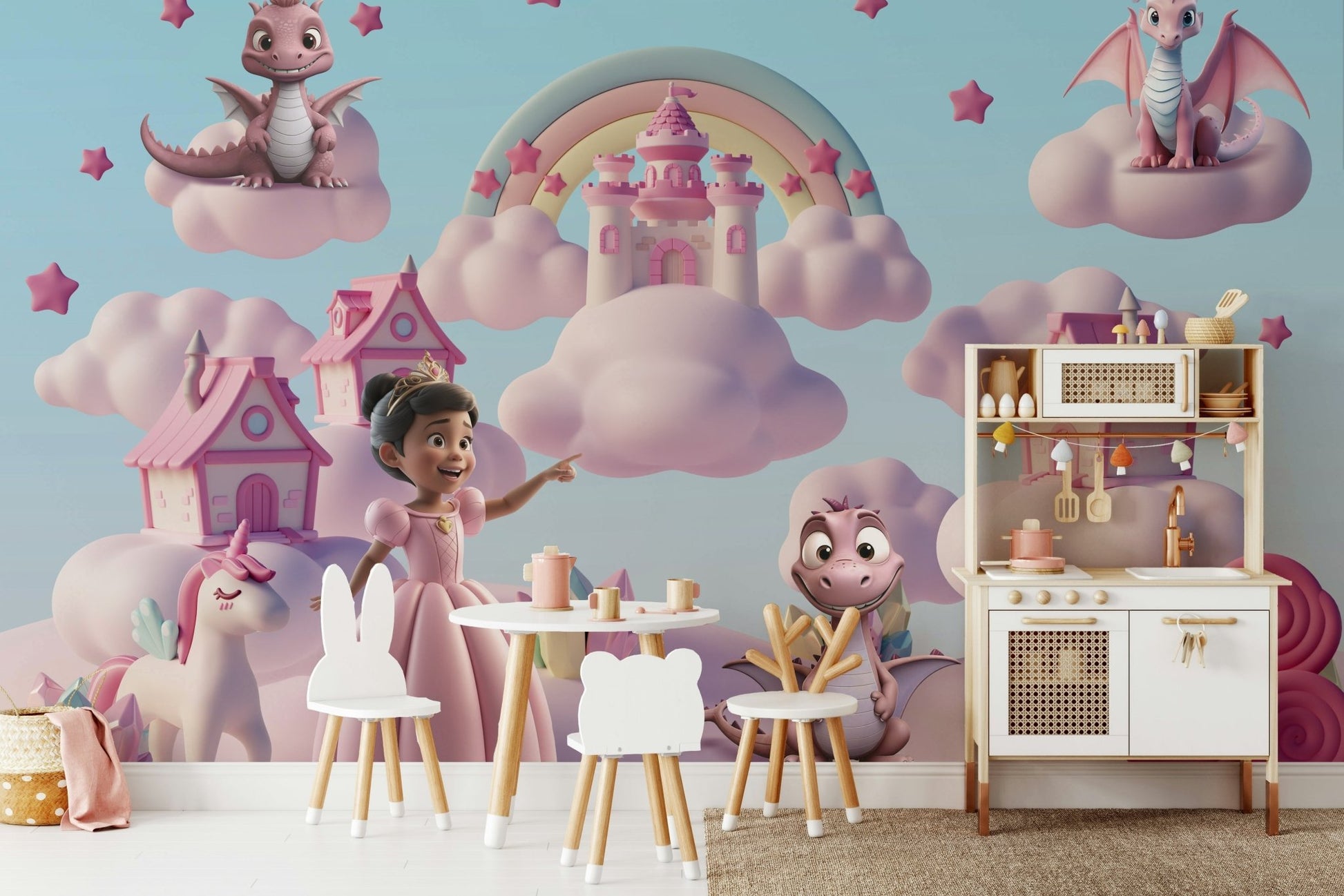 The lines are soft and rounded, adding to the gentle quality.
