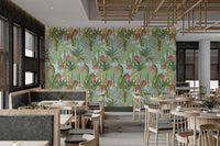 Vibrant Exotic Mint wallpaper with intricate leaf details.

