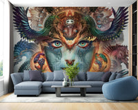 Dragon Themed Face Wallpaper Mural A482
