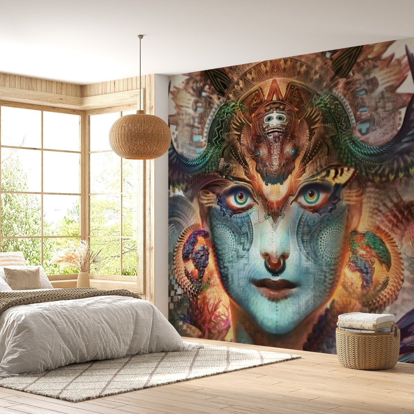 Lady Dragon Face Wall Mural A482
