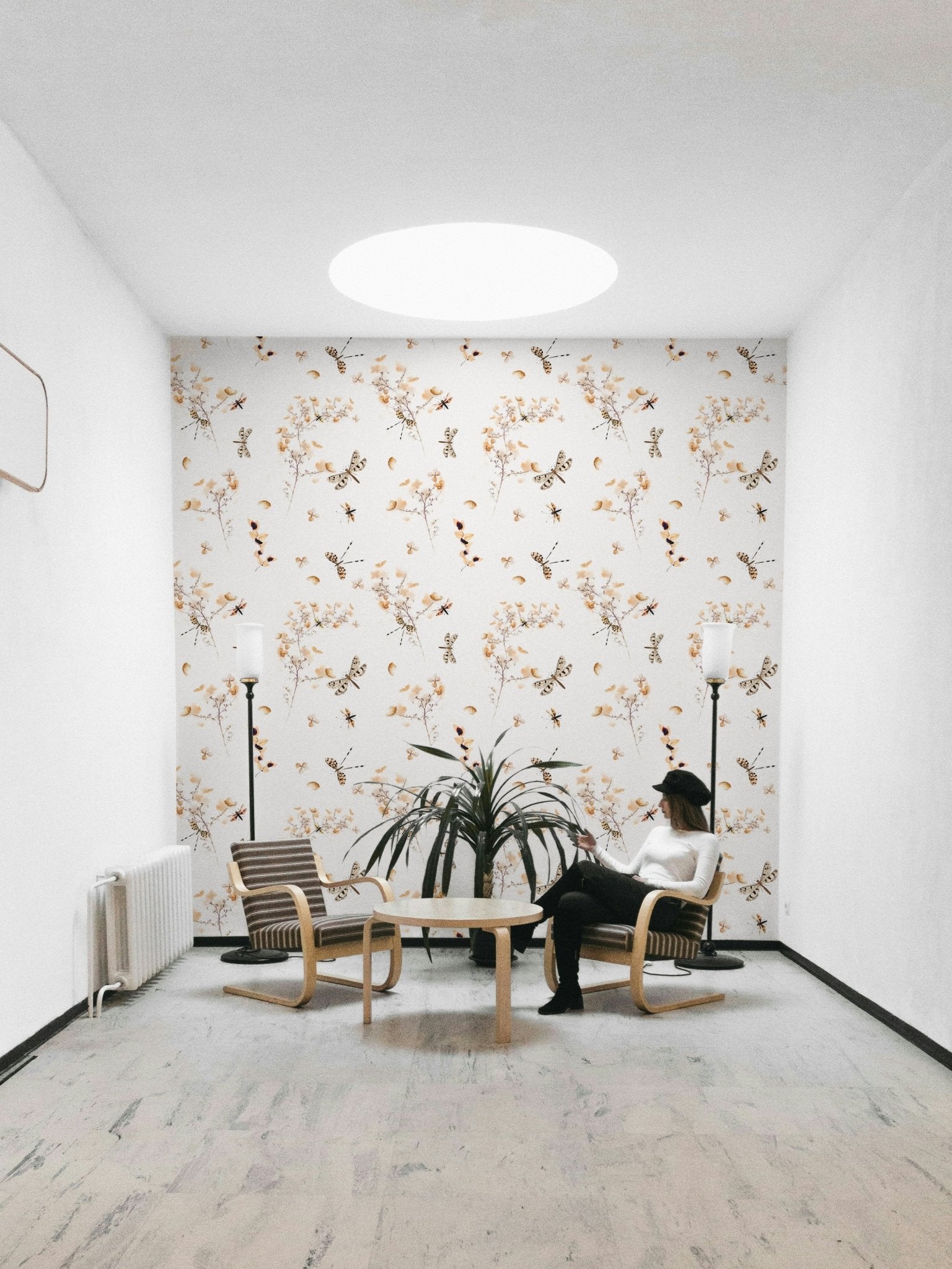 The composition is balanced and serene.
