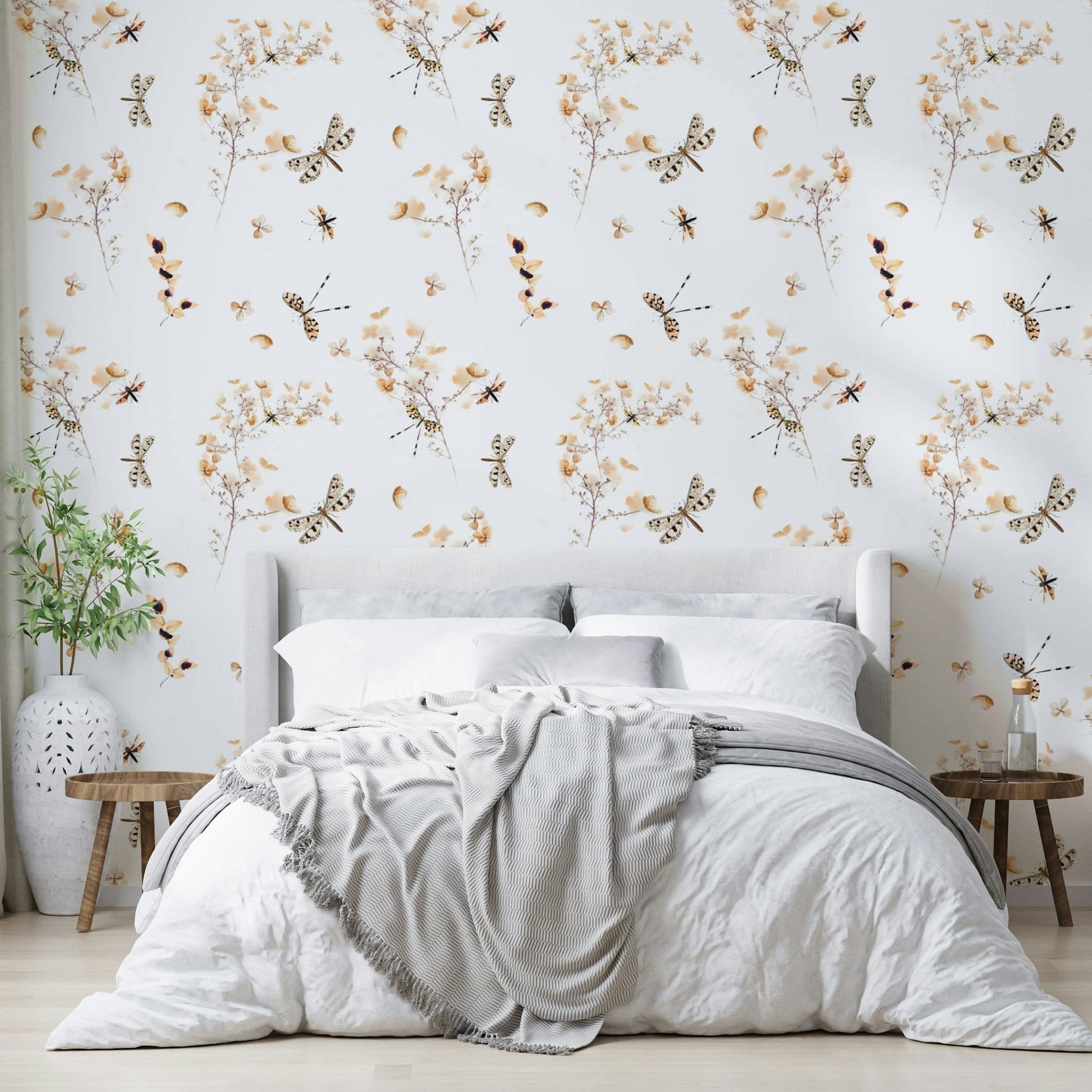 The mural is created for an entire wall, providing an immersive feel.
