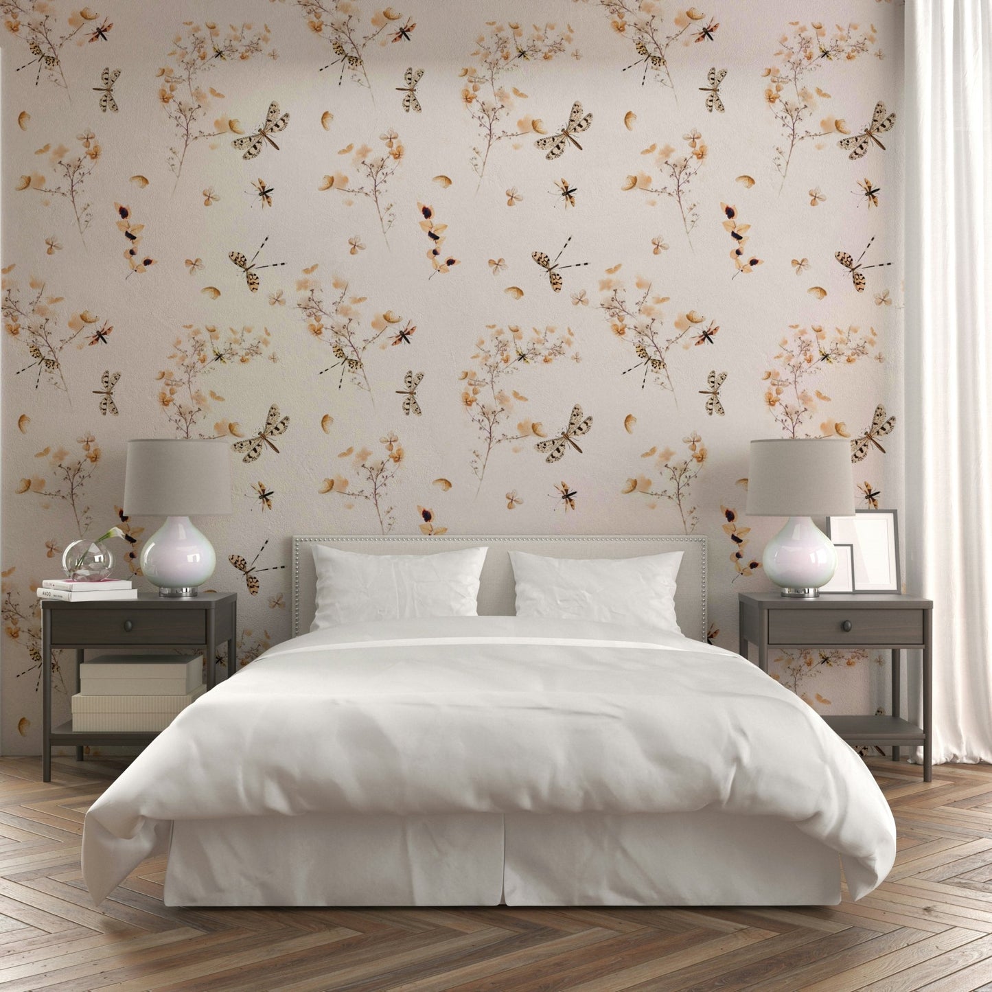 This wallpaper is suitable for a bedroom, a living room, or a serene study.
