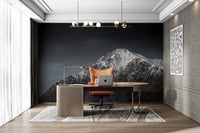 Rugged snowy peaks wall wallpaper B915

