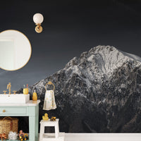 Rugged snowy peaks wall wallpaper B915
