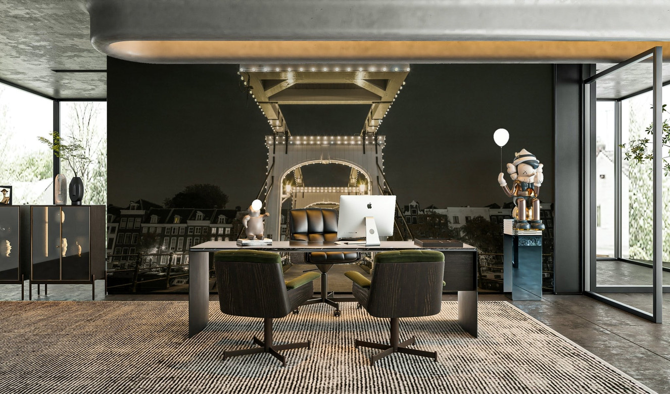 A drawbridge lit up with lights at night.

