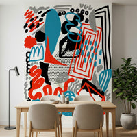 Graphic Drawing Flow wallpaper featuring a lively blend of colors and textures.