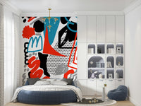 Artful Drawing Flow peel and stick wallpaper with captivating abstract details.