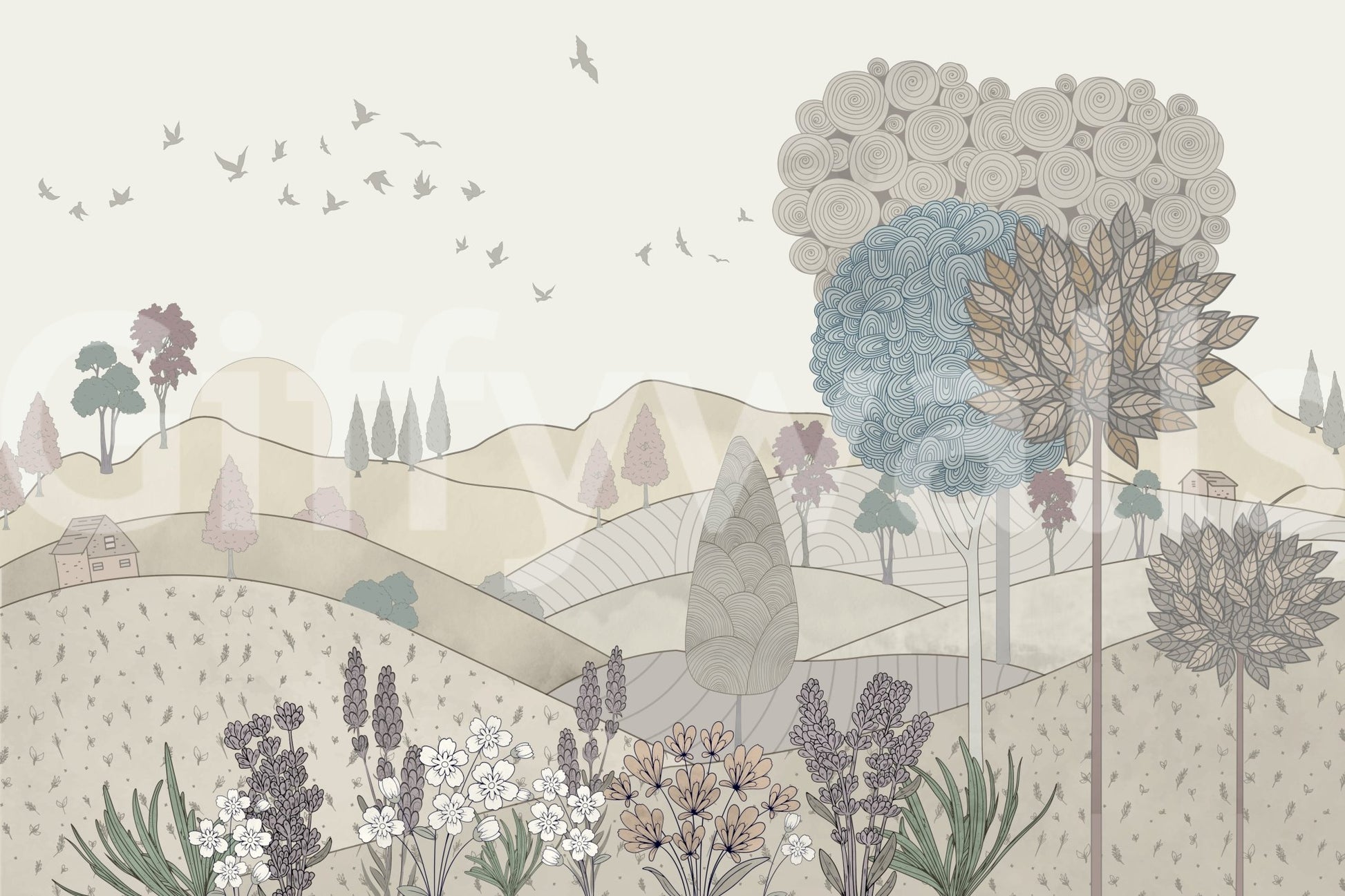 The design has a beautiful, artistic aesthetic.

