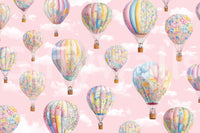 Corner of a studio accented with the floating clouds of Balloon Voyage.