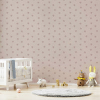 Whimsical bird wallpaper in soft pink pastel tones GD533

