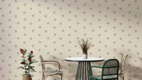 Soft beige wallpaper featuring elegant flying birds

