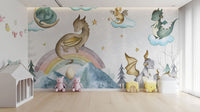 Enchanting Dragons Wallpaper for Kids
