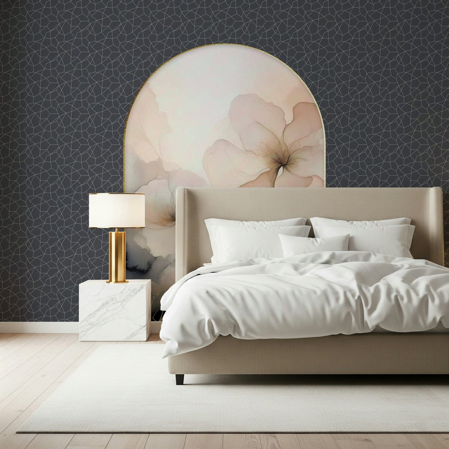 Wallpaper for walls application showing the Archway design in a reading nook., GD6330