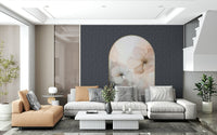 Perspective view of the Dreamy Floral Archway, enhancing the room's height., GD6330
