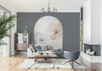 Living area featuring the majestic Dreamy Floral Archway Wall Mural backdrop., GD6330