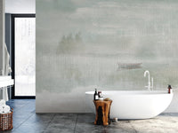 Calm Misty Lake Scene Wallpaper B664
