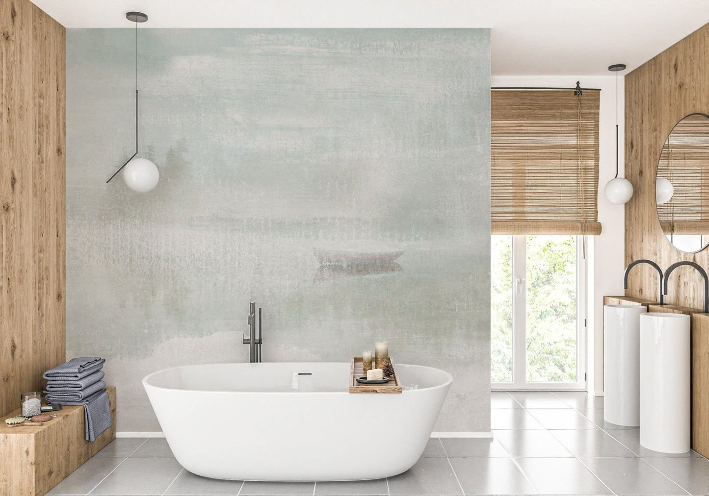 Ethereal Water Landscape Wall Mural B664
