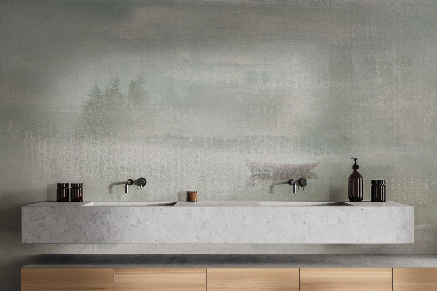 Dreamy Lakeside Fog Wall Decor B664
