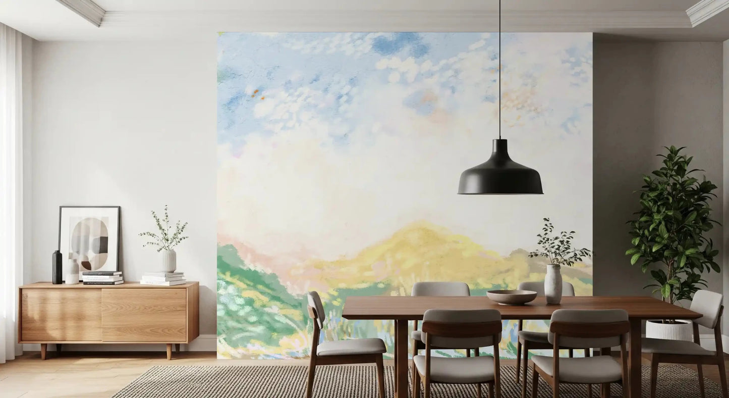 Every section of this dreamy meadow wall mural feels worked in loose, painterly oils.GD9596