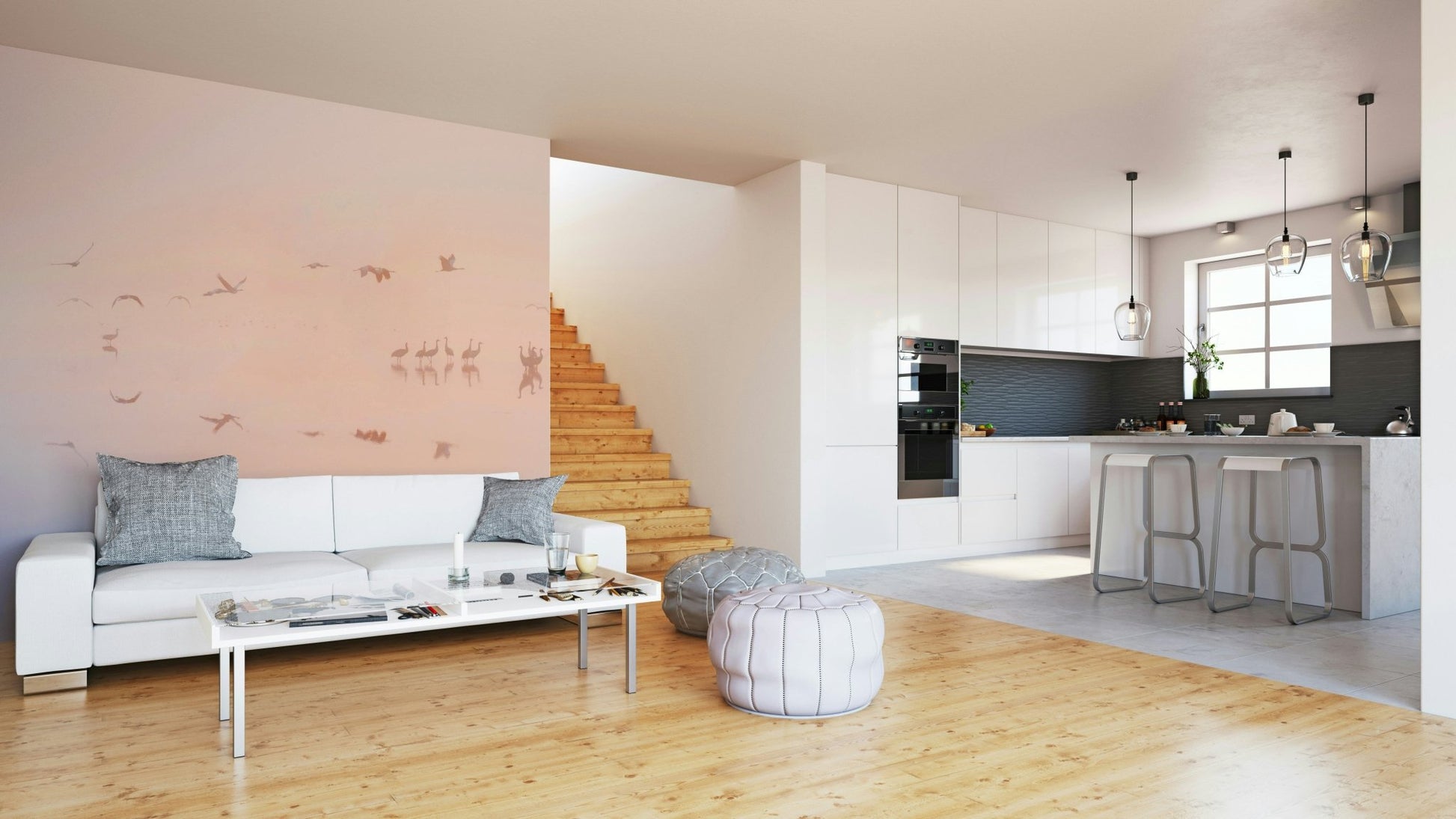 Calming dawn wallcovering
