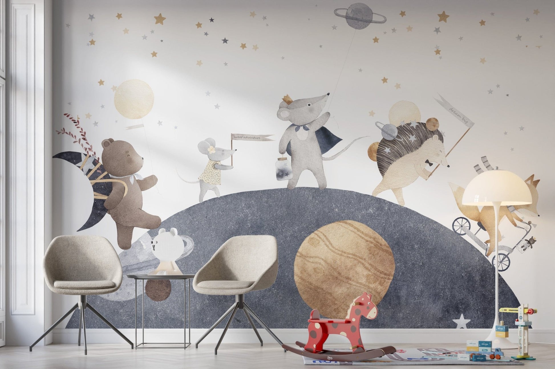 Whimsical Night Sky Wallpaper C542
