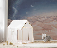 Whimsical night sky wallpaper for walls
