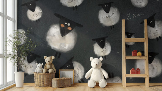Dreamy sheep wallpaper for cozy nights
 B684