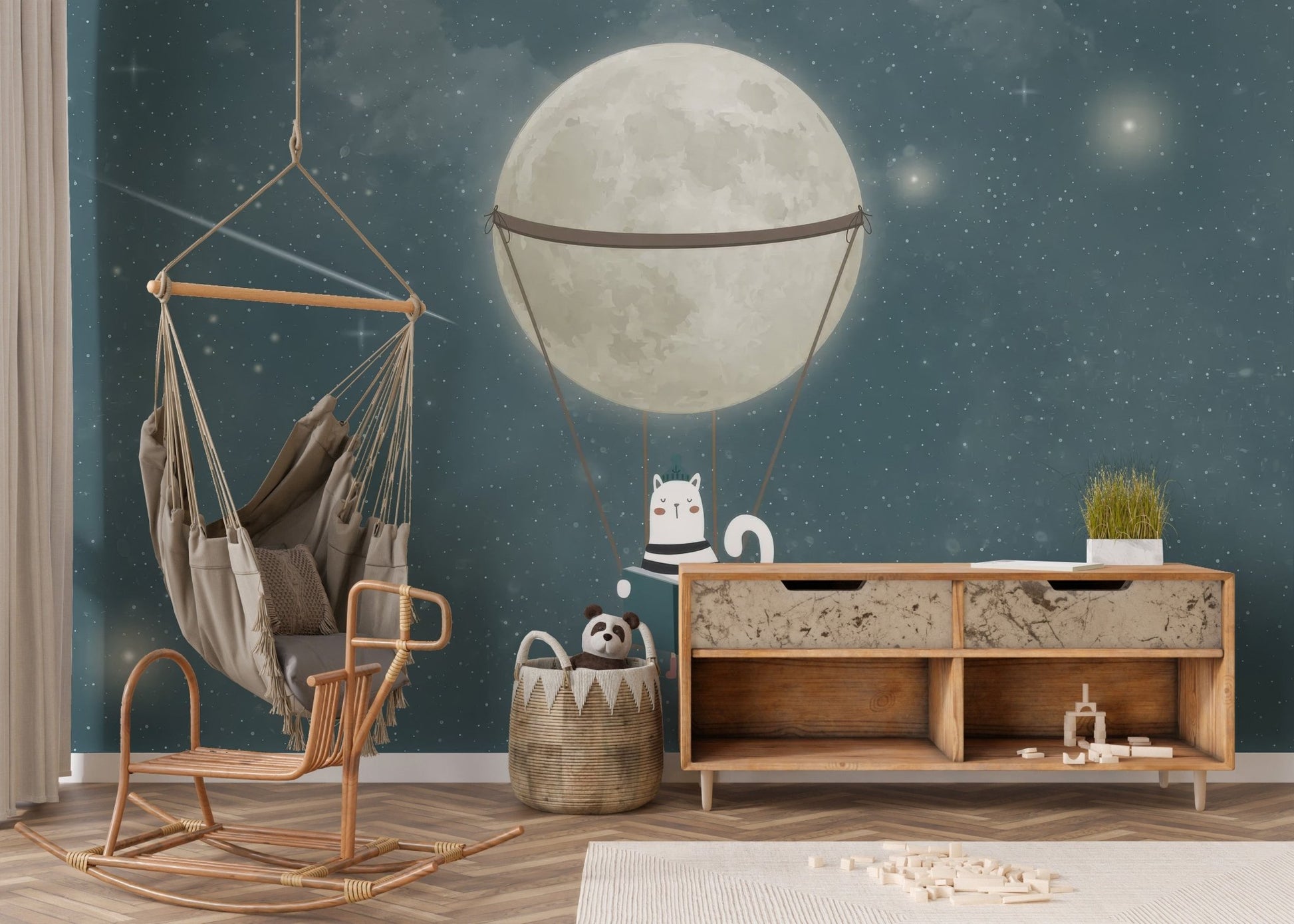 Dreamy Nighttime Wall Mural - Giffywalls