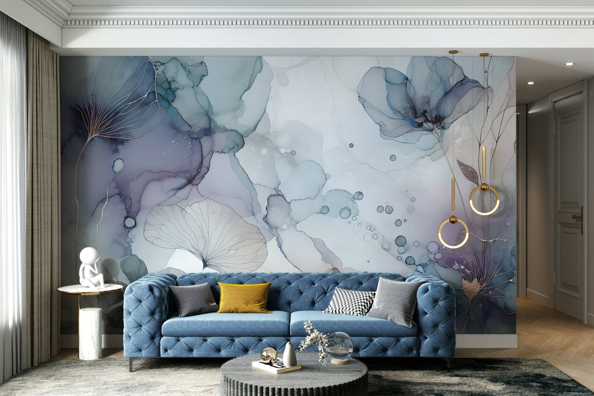 Serene and calming Dreamy Petals 2 wall mural art.