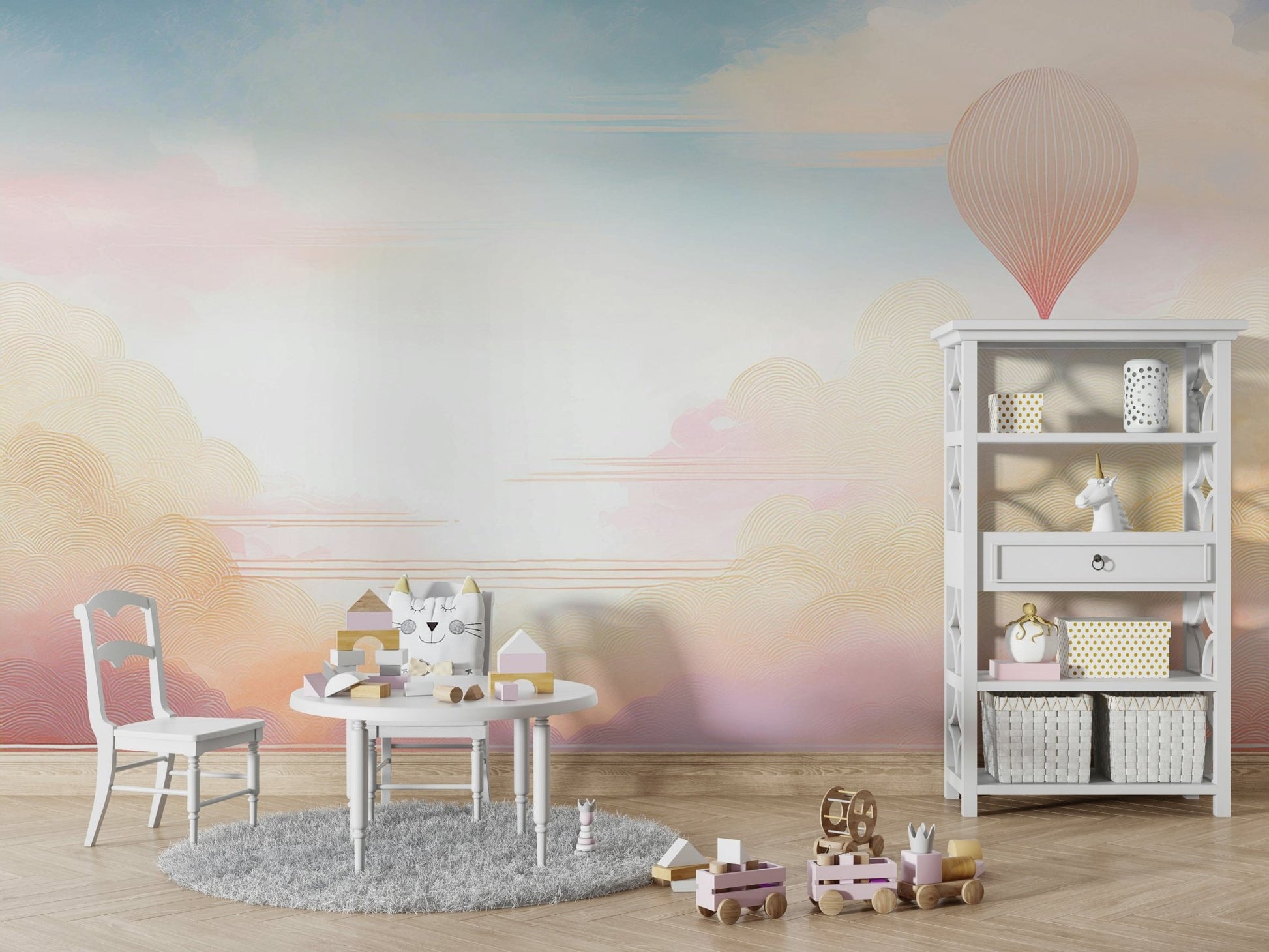 Sky Adventure Wall Mural with a Whimsical Touch, GD1666