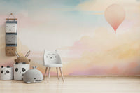 Dreamy Sky Wall Mural with Stars and Soft Clouds, GD1666