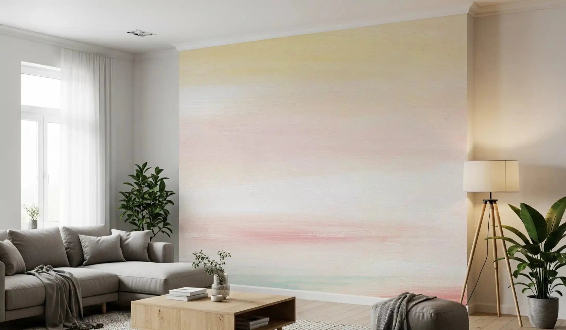 Canvas texture detail is a central feature of the dreamy sky Wall Mural design style today.