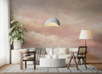 Breakfast nook brightened by Dreamy Sky Warm Sunset Wall Mural