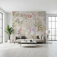 Family room glows under the dreamy pastel meadow wall mural top to bottom
GD9500